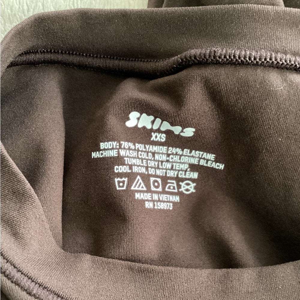 SKIMS Brown Fitted Bodysuit with Mock Neck - Picture 4 of 5